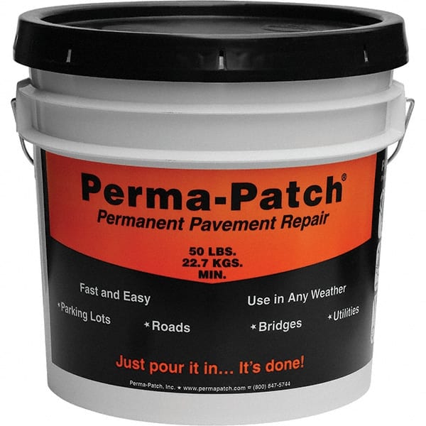 Perma-Patch - Drywall & Hard Surface Compounds Type: Permanent Asphalt Patch Material Color: Black - Americas Industrial Supply