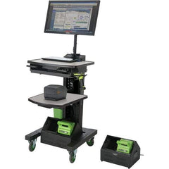 NewCastle Systems - 200 Lb Capacity, 2 Shelf Mobile Powered Cart - 24" Wide x 26" Deep x 43" High, Steel - Americas Industrial Supply