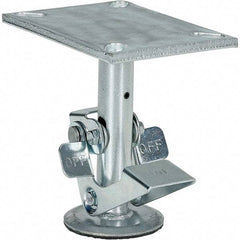 Vestil - 8" Mounting Height, Floor Truck Lock for 6" Diam Caster Wheels - 7" Retracted Clearance - Americas Industrial Supply