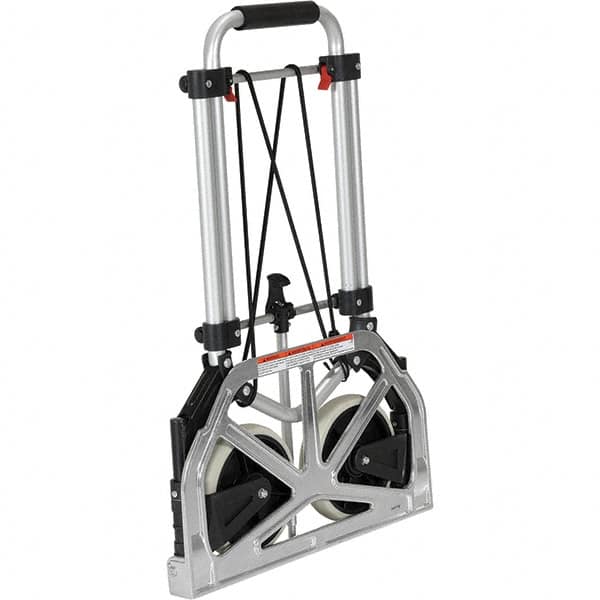Vestil - 275 Lb Capacity 31" OAH Hand Truck - Fold Away Handle, Aluminum, Rubber Wheels - Americas Industrial Supply