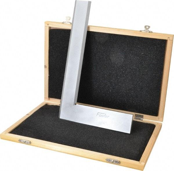 Fowler - 10-1/2" Blade Length, 6-3/8" Base Length Tool Steel Square - 0.0002" Accuracy, Beveled Edge - Americas Industrial Supply