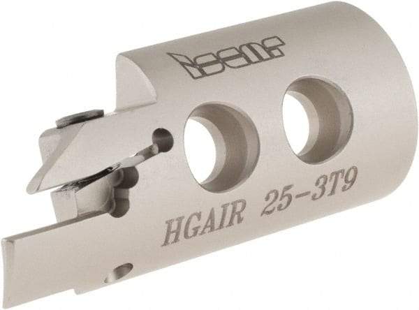 Iscar - 3mm Groove Width, 9mm Max Depth of Cut, Right Hand Cut, HGAI Indexable Grooving Blade - Series Heliface - Americas Industrial Supply