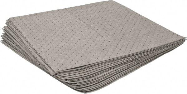 Brady SPC Sorbents - 41 Gal Capacity per Package, Universal Pad - 30" Long x 30" Wide, Gray, Polypropylene - Americas Industrial Supply