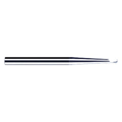 1/8″ Dia. × 3/16″ Shank × 0.1″ DOC × 3″ OAL, Carbide TiB2, 2 Flute, Ballnose End Mill