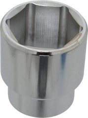 Proto - 1-1/2", 1/2" Drive, Standard Hand Socket - 6 Points, 2-1/4" OAL, Chrome Finish - Americas Industrial Supply