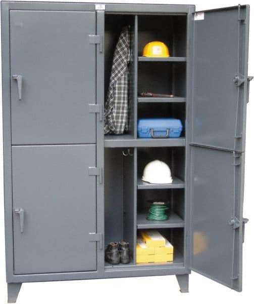 Strong Hold - 4 Door, 2 Tier, Steel Locker - Americas Industrial Supply