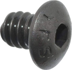 Value Collection - #6-32 UNC Hex Socket Drive, Button Screw - Alloy Steel, Black Oxide Finish, Fully Threaded, 3/16" Length Under Head - Americas Industrial Supply