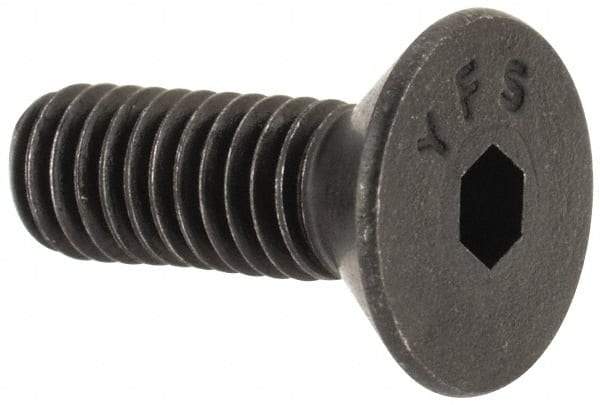 Value Collection - #8-36 UNF Hex Socket Drive, Flat Screw - Alloy Steel, Black Oxide Finish, Fully Threaded, 1/2" OAL - Americas Industrial Supply