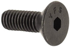 Value Collection - #8-36 UNF Hex Socket Drive, Flat Screw - Alloy Steel, Black Oxide Finish, Fully Threaded, 1/2" OAL - Americas Industrial Supply
