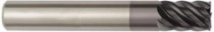 Kennametal - 5/8", 1-1/4" LOC, 5/8" Shank Diam, 3-1/2" OAL, 6 Flute, Solid Carbide Square End Mill - Single End, TiAlN Finish, Spiral Flute, 45° Helix, Centercutting, Right Hand Cut, Right Hand Flute, Series HPFT - Americas Industrial Supply