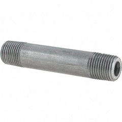 Made in USA - Schedule 80, 1/8" Diam x 2" Long Black Pipe Nipple - Threaded - Americas Industrial Supply