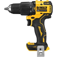 DeWALT - 20 Volt 1/2" Plastic Ratcheting Chuck Cordless Hammer Drill - 28500 BPM, 1650 RPM, Reversible - Americas Industrial Supply