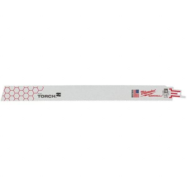 Milwaukee Tool - Reciprocating Saw Blades   Blade Material: Bi-Metal    Blade Length (Inch): 12 - Americas Industrial Supply