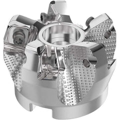 Seco - 2" Cut Diam, 3/4" Arbor Hole, 0.315" Max Depth of Cut, 71° Indexable Chamfer & Angle Face Mill - 5 Inserts, SN.. Insert, Right Hand Cut, 5 Flutes, Through Coolant, Series R220.56 - Americas Industrial Supply
