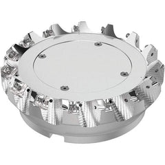 Seco - 160mm Cut Diam, 40mm Arbor Hole, 6mm Max Depth of Cut, 48° Indexable Chamfer & Angle Face Mill - 15 Inserts, SN.. Insert, Right Hand Cut, 15 Flutes, Through Coolant, Series R220.54 - Americas Industrial Supply