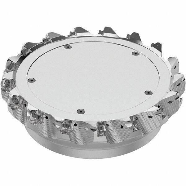 Seco - 200mm Cut Diam, 60mm Arbor Hole, 8mm Max Depth of Cut, 71° Indexable Chamfer & Angle Face Mill - 17 Inserts, SN.. Insert, Right Hand Cut, 17 Flutes, Through Coolant, Series R220.56 - Americas Industrial Supply