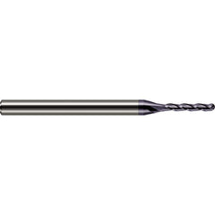 Harvey Tool - 0.04", 0.2" LOC, 1/8" Shank Diam, 4 Flute Solid Carbide Ball End Mill - Exact Industrial Supply