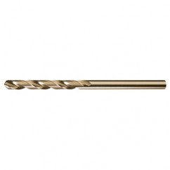 #10 RHS / RHC HSS-CO 8% (M42) 135 Degree Split Point NAS907 Type J Cobalt Heavy Duty 6″ Extended Length Drill - Straw / Gold Oxide - Americas Industrial Supply