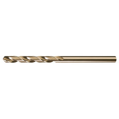 #8 RHS / RHC HSS-CO 8% (M42) 135 Degree Split Point NAS907 Type J Cobalt Heavy Duty 6″ Extended Length Drill - Straw / Gold Oxide - Exact Industrial Supply