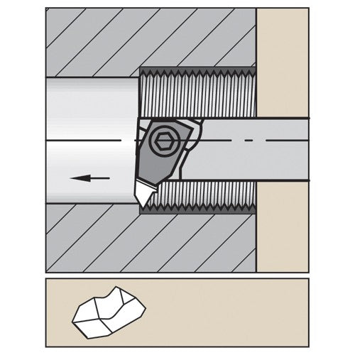 A06NER1 W TopGroove TopThread Boring Bar - Exact Industrial Supply