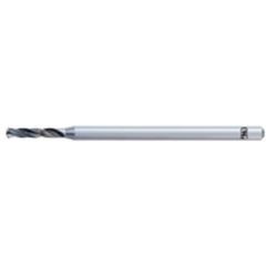 1.1 mm Dia. × 3 mm Shank × 6.6 mm Flute Length × 53 mm OAL, 2xD, IchAda, 2 Flute, No, Solid Carbide Drill - Exact Industrial Supply
