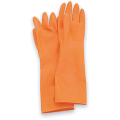 11-Premium Cleanroom Chemical Handlers Natural Rubber Latex Gloves 20 Mil 15″ Length Embossed Palm Orange Cleanroom Packaged 1 Pair Per Poly Bag 10 Pair Per Master Poly Bag 10 Master Poly Bags Per Case - Americas Industrial Supply
