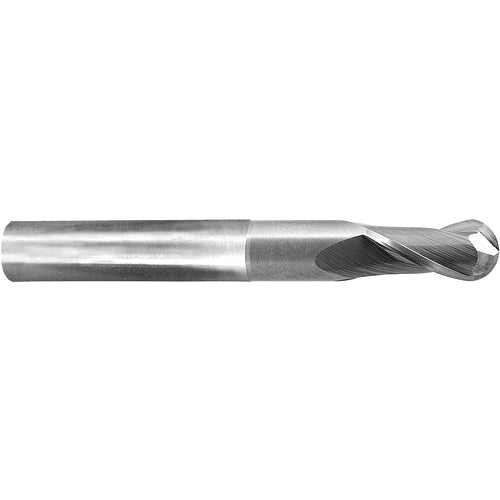 ‎5/16″ Dia. × 5/16″ Shank × 4-5/16″ DOC × 6 OAL, Carbide 2 Flute, Ballnose End Mill - Exact Industrial Supply