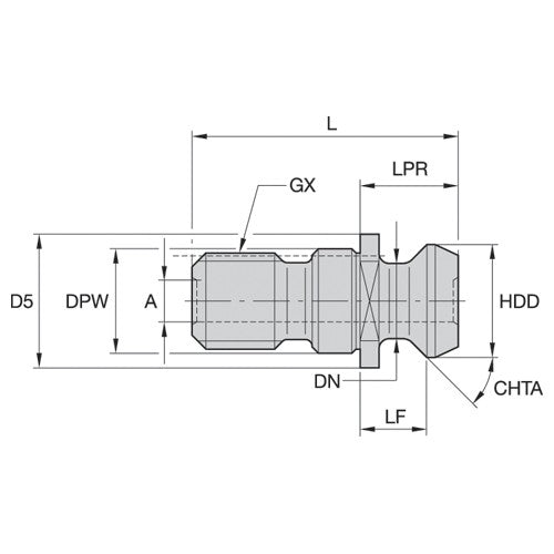 RK50ISBM PULL STUD SK50 ISO7388/2 TYPE B - Americas Industrial Supply