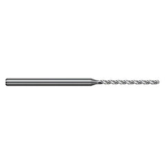 3.733 mm Dia. × 6 mm Shank × 26 mm Flute Length × 75 mm OAL, 5xD, 130°, TiB2, 3xD Flute, Round Solid Carbide Drill - Exact Industrial Supply