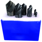 7 Pc. 100°-1/4; 3/8; 1/2; 5/8; 3/4; 1 HSS Uniflute Countersink Set - Americas Industrial Supply