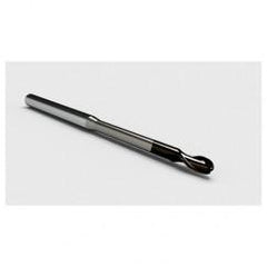 .2mm Dia. - .3mm LOC - 38mm OAL 2 FL Ball Nose Carbide End Mill with .3mm Reach-Nano Coated - Americas Industrial Supply