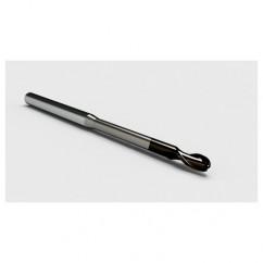 .5mm - 3mm Shank - .7mm LOC - 38mm OAL 2 FL Ball Nose Carbide End Mill with 6mm Reach-Nano Coated - Americas Industrial Supply