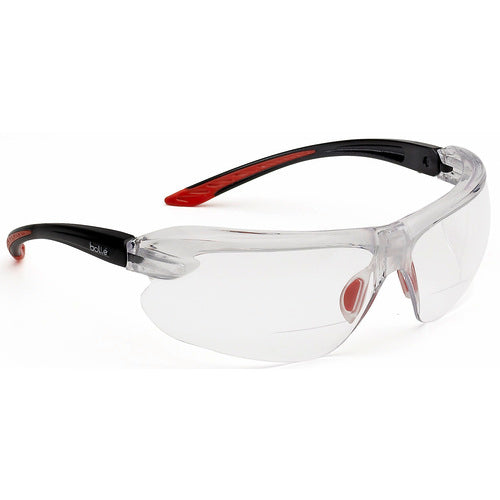IRI-S - Clear Lens - +2.0 diopter - Black & Red PC ASAF - Americas Industrial Supply