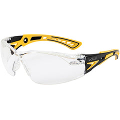 RUSH+ Small - Clear Lens - Yellow & Black Frame PC ASAF Platinum - Americas Industrial Supply