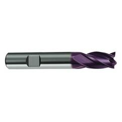 4mm Dia. x 54mm Overall Length 4-Flute Square End Solid Carbide SE End Mill-Weldon Shank-Center Cut-Firex - Americas Industrial Supply
