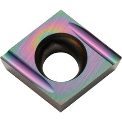 CCET 32505 U PDL025, 0.008″ Corner Radius, 5/32″ Thick, 3/8″ Inscribed Circle, C, 80 Degree Diamond, Turning Indexable Insert