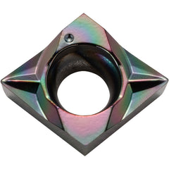 CCGT 3251 MFP-SK PDL025, 1/64″ Corner Radius, 5/32″ Thick, 3/8″ Inscribed Circle, C, Diamond, Turning Indexable Insert - Exact Industrial Supply