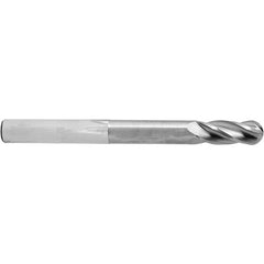 ‎3/8″ Dia. × 3/8″ Shank × 2-3/8″ DOC × 4 OAL, Carbide 4 Flute, Ballnose End Mill