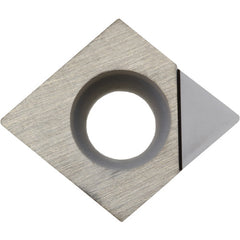 CCMT 21505 SE KPD001, 0.0079″ Corner Radius, 3/32″ Thick, 1/4″ Inscribed Circle, Diamond, Turning Indexable Insert - Exact Industrial Supply