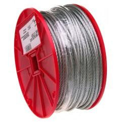 1/4" 7X19 CABLE GALVANIZED WIRE 250 - Americas Industrial Supply