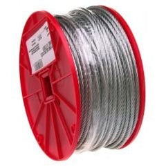 1/8" 7X7 CABLE GALVANIZED WIRE 500 - Americas Industrial Supply