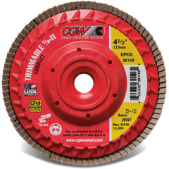 4 1/2″ × 5/8″-11 - 40 Grit - Z3 XL Compact Trimmable Flap Disc with Hub - Americas Industrial Supply