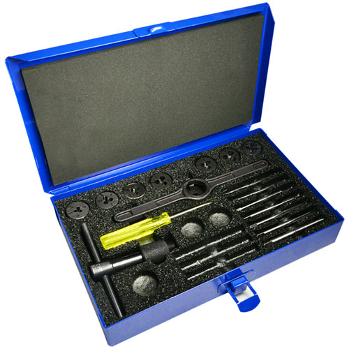 ‎10 Piece NC/NF 1/4-1/2 Carbon Hex Die Set - Exact Industrial Supply