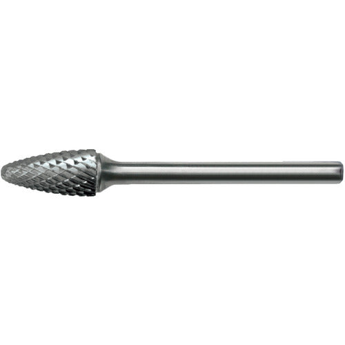 SF-1L6 Double Cut Solid Carbide Bur-Round Nose Tree Shape - Exact Industrial Supply