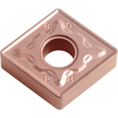 CNMG 433 PH CA315, 3/64″ Corner Radius, 3/16″ Thick, 1/2″ Inscribed Circle, TiCnulll2O3/Ti, Diamond, Turning Indexable Insert - Exact Industrial Supply