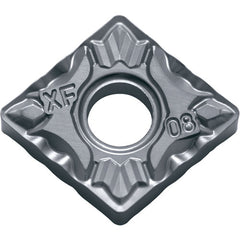 CNMG 432 XF PV7025, 1/32″ Corner Radius, 3/16″ Thick, 1/2″ Inscribed Circle, TiCN (MEGACOAT), Diamond, Turning Indexable Insert - Exact Industrial Supply