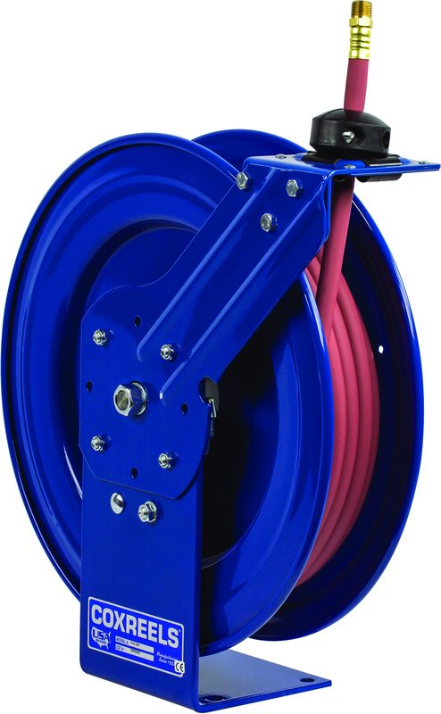 #P-LP-125 For 1/4" x 25' Hose Low Pressure Spring Rewind Hose Reel w/ Hose - Americas Industrial Supply