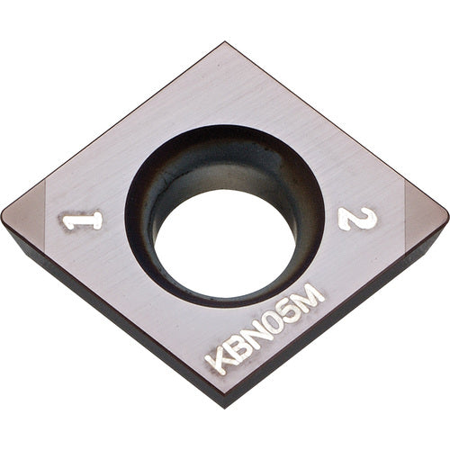 CPGB 321 MES KBN05M, 1/64″ Corner Radius, 1/8″ Thick, 3/8″ Inscribed Circle, MEGACOAT, Diamond, Turning Indexable Insert - Exact Industrial Supply