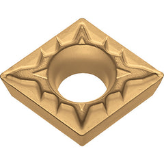 CPMT 25151 XP CCX, 1/64″ Corner Radius, 3/32″ Thick, 5/16″ Inscribed Circle,  TiCl2O3/Tin, 80 Degree Diamond, Turning Indexable Insert