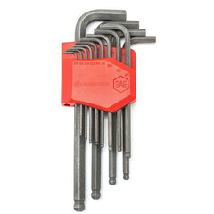 13 Pc. Long Ball End SAE Hex Key Set - Exact Industrial Supply